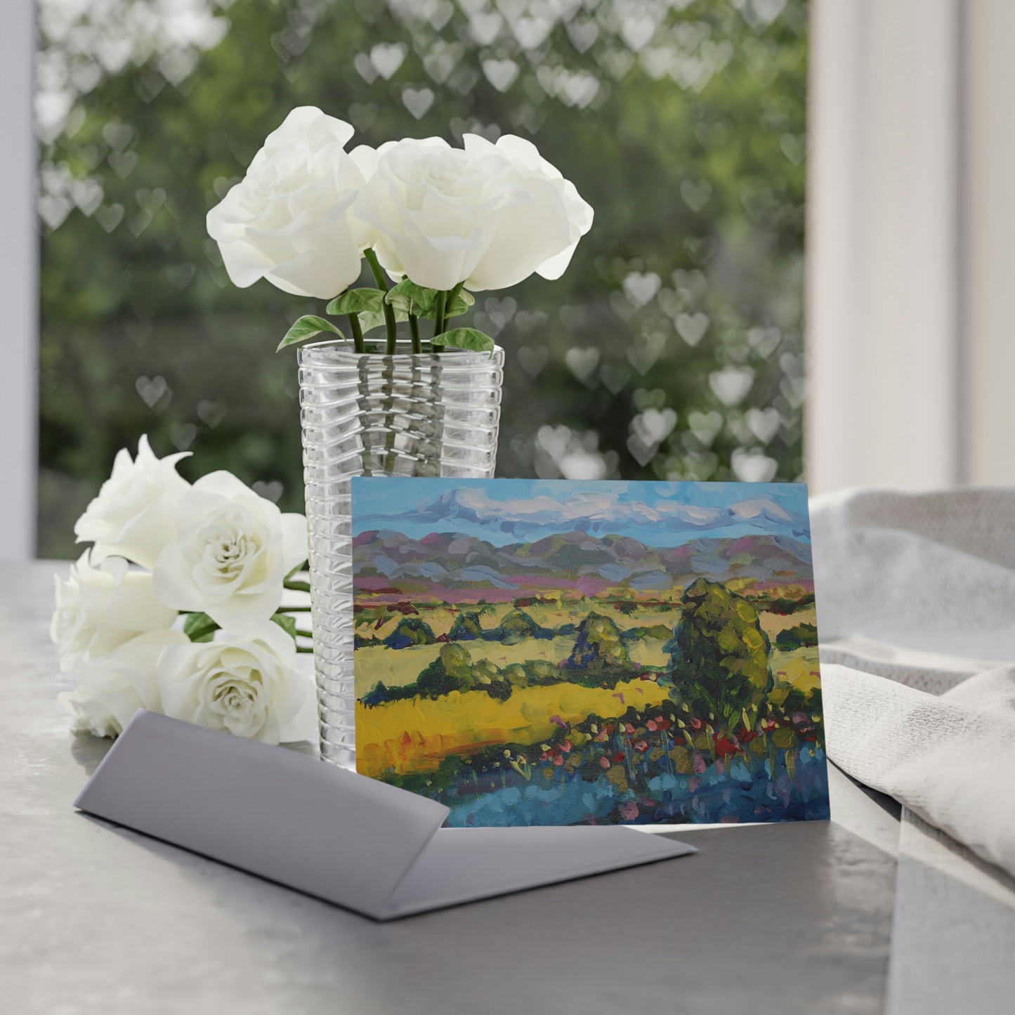 Sunny Plains Greeting Card by Peter Scott Elliott